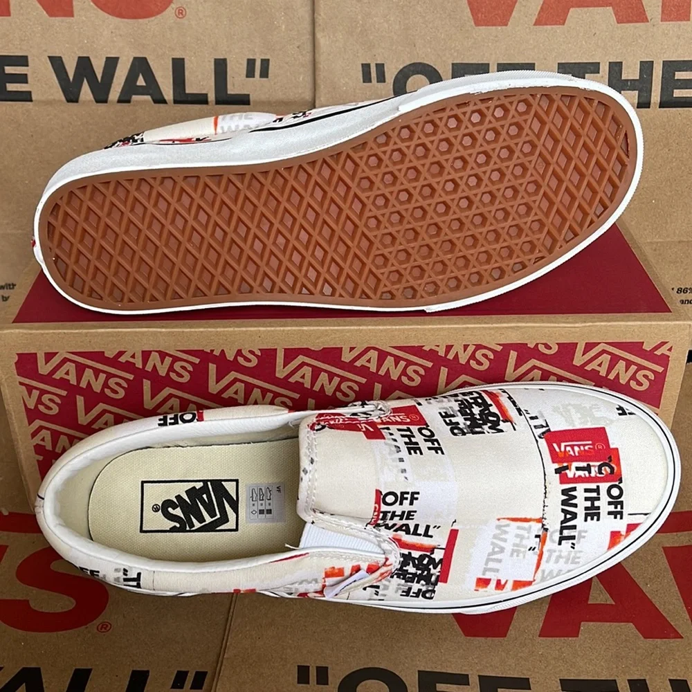 Vans Men’s Classic Slip On Packing Tape Blackdbl/Classic True White sneakers - Picture 4 of 16